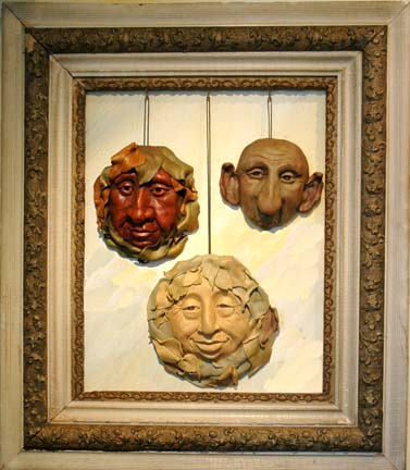 Three Masks, Polymer Clay